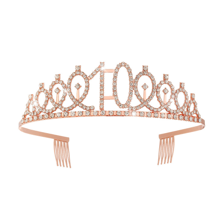 Women's Crystal-Embellished Tiara with Elegant Design Kalsten