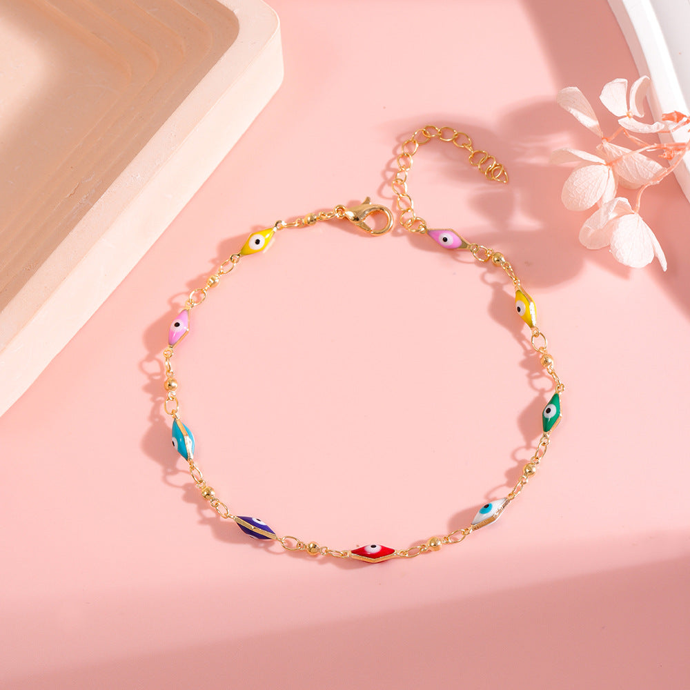 Colorful Evil Eye Charm Anklet Kalsten 1788164324