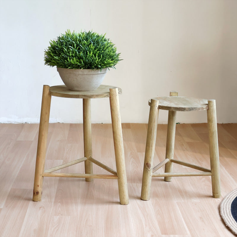 Massive wooden stool Kalsten