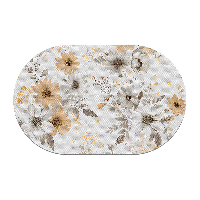 Women's Floral Non-Slip Bath Mat Kalsten