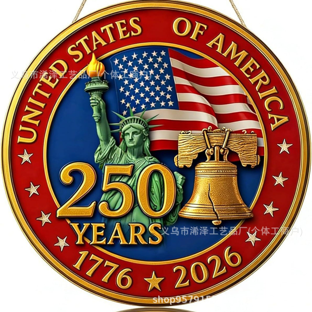 Unisex nan commemorative Liberty Bell decorative wall plaque with gold relief Kalsten