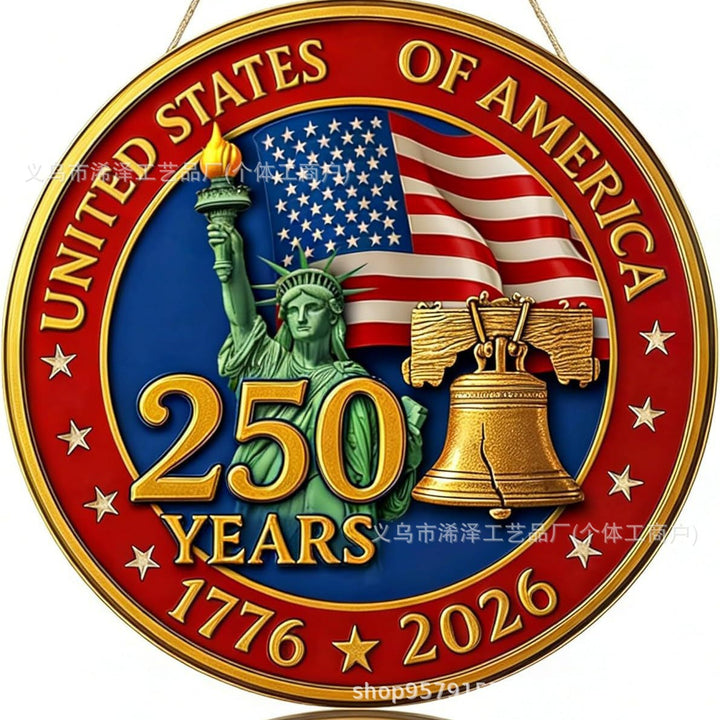 Unisex decorative anniversary bell with Statue of Liberty and bell relief Kalsten