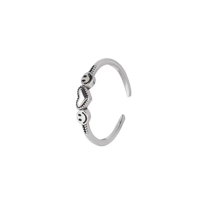 Fashionable Adjustable Smile and Heart Ring Kalsten