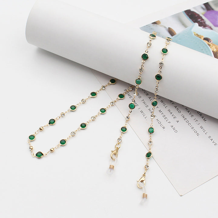 Stylish Gemstone-Linked Eyewear Chain Kalsten