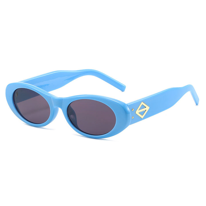 Vintage-Inspired Oval Frame Sunglasses Kalsten
