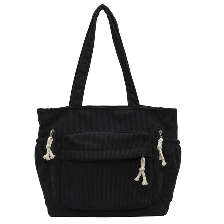 Textured Multi-Pocket Tote Bag Kalsten