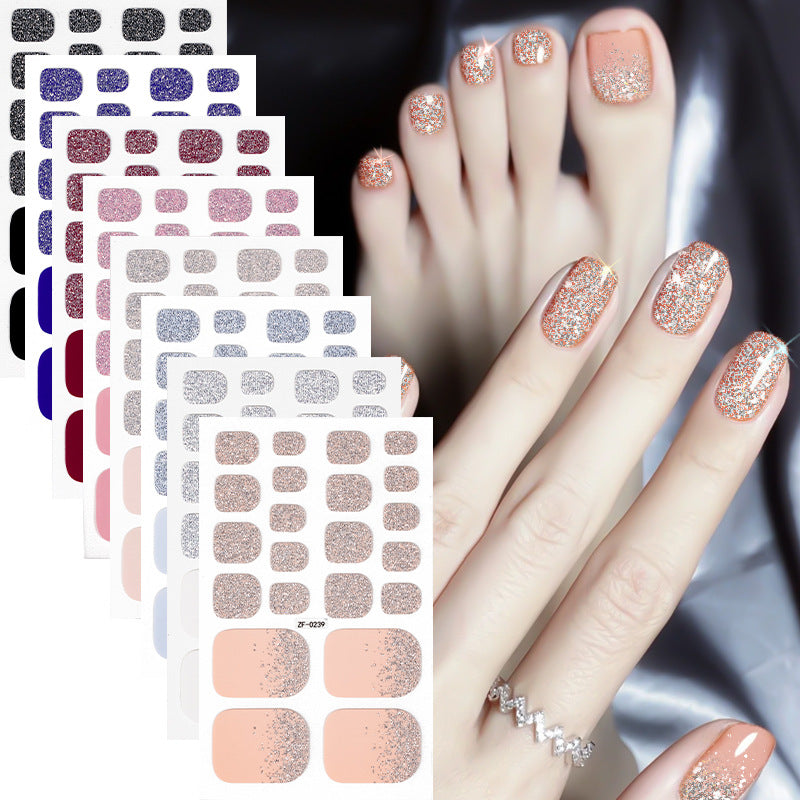 Sparkling Glittery Toenail Wraps