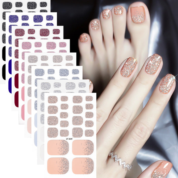 Sparkling Glittery Toenail Wraps