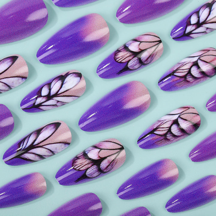 Artificial nails with an elegant floral pattern Kalsten
