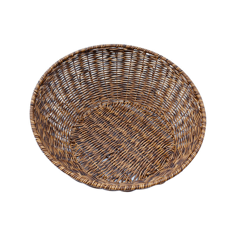 Artisan Woven Round Storage Basket Kalsten