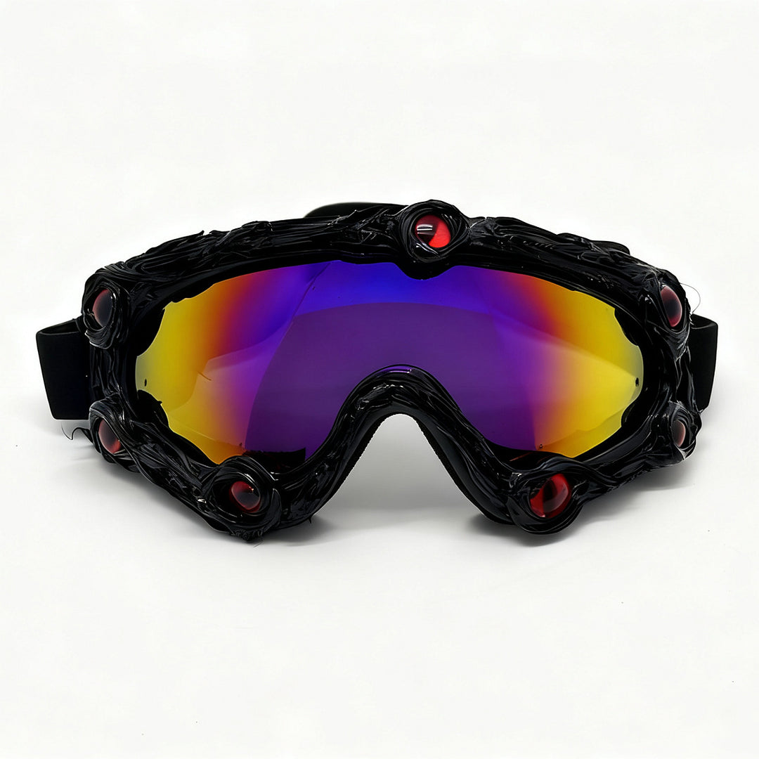 Women's ski goggles in a futuristic design with decorative details Kalsten