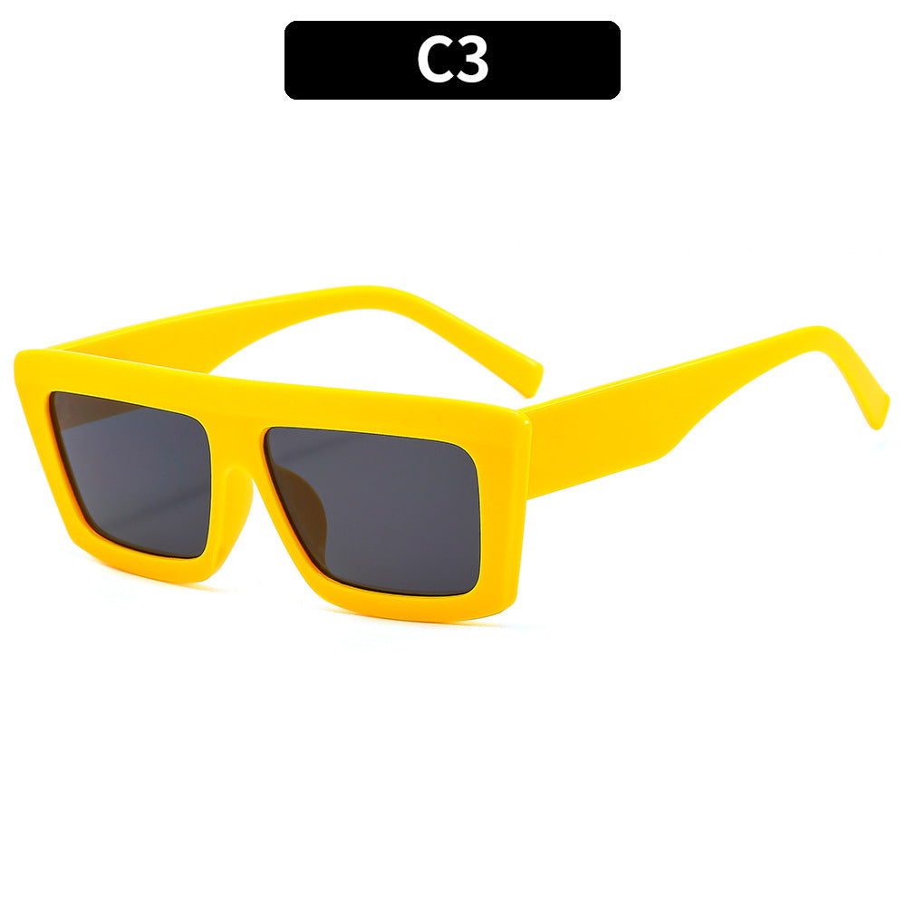 Timeless Look Stylish Square Frame Sunglasses