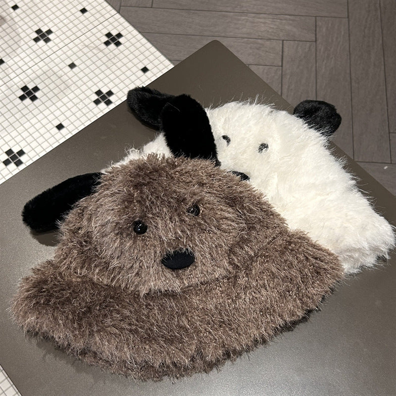 Cute Plush Dog-Themed Hat