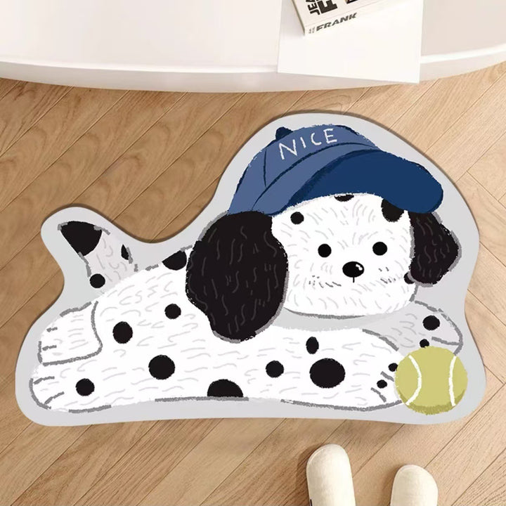Adorable Cat-Shaped Plush Area Mat