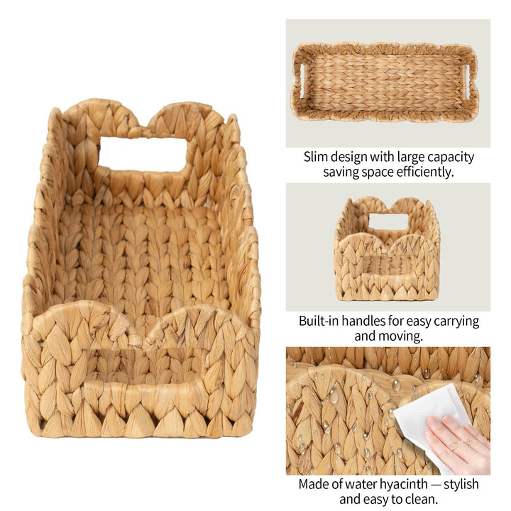 Decorative Scalloped Woven Storage Tray Kalsten