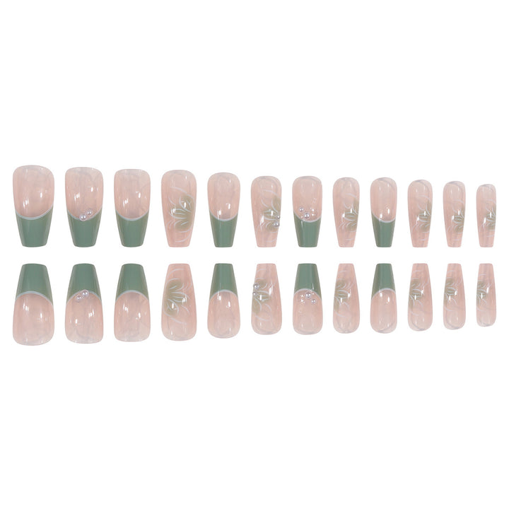 Floral-Design Acrylic Press-On Nails Kalsten