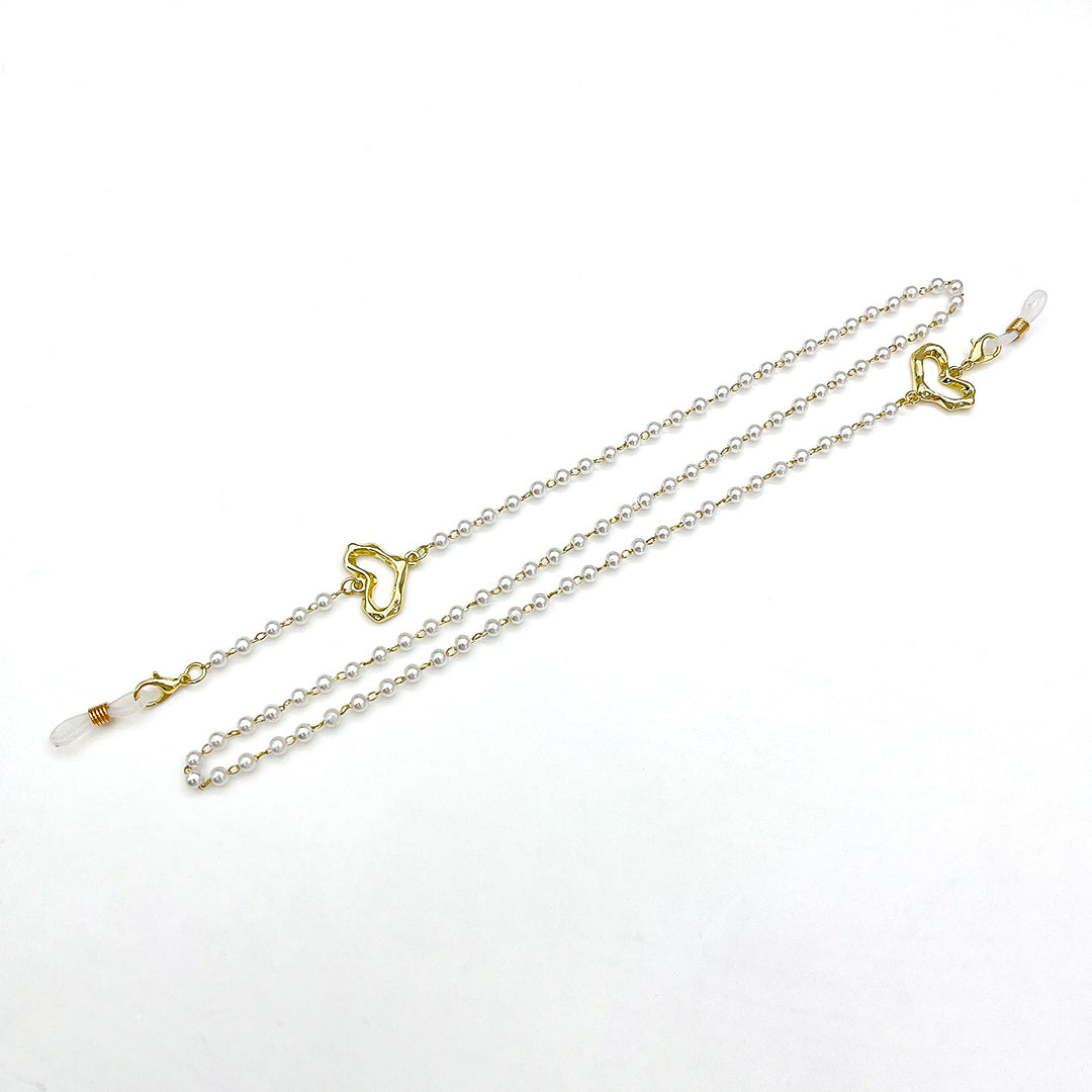 Heart-Shaped Beaded Eyewear Chain Kalsten