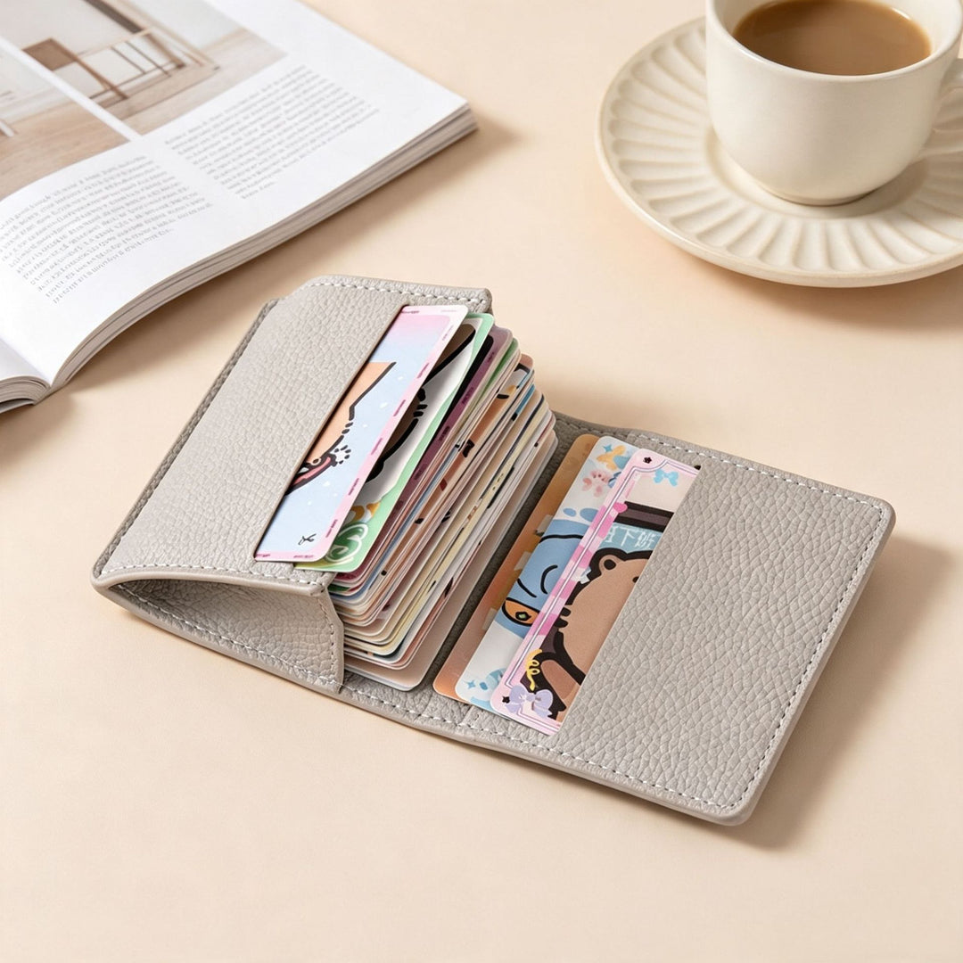 Textured Leather Credit Card Holder
