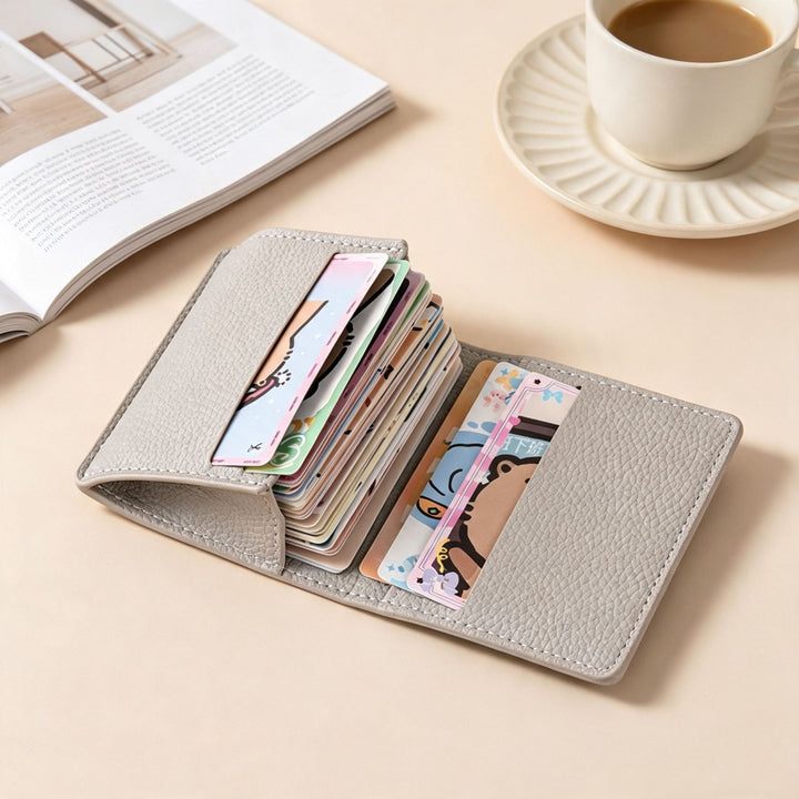 Textured Leather Credit Card Holder
