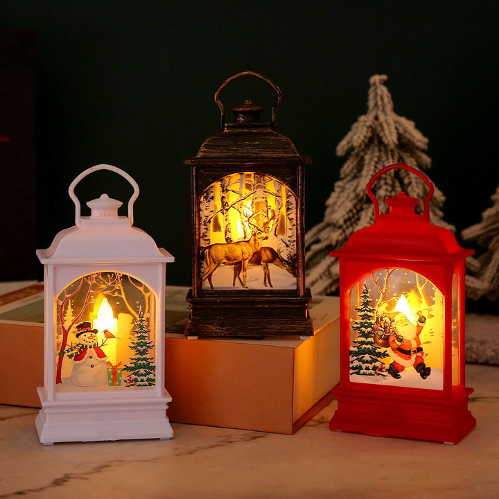 Nostalgic Christmas lantern with Santa motif Kalsten