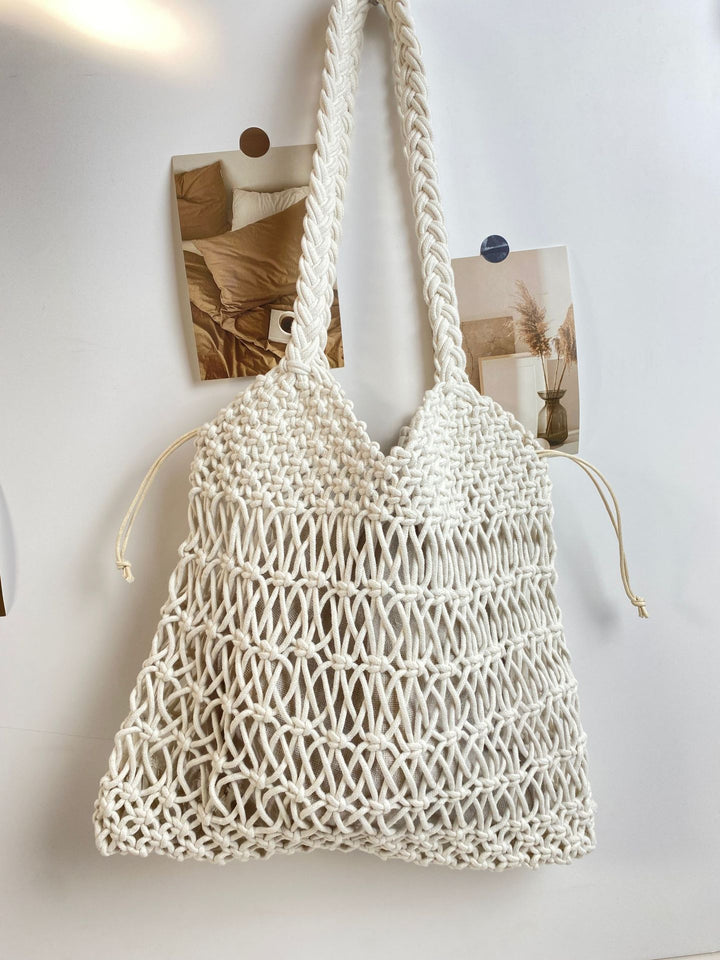 Hand-knotted shoulder bag with fine mesh design Kalsten
