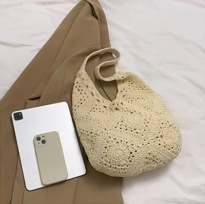 Natural and Hand-Knotted Casual Tote Bag Kalsten