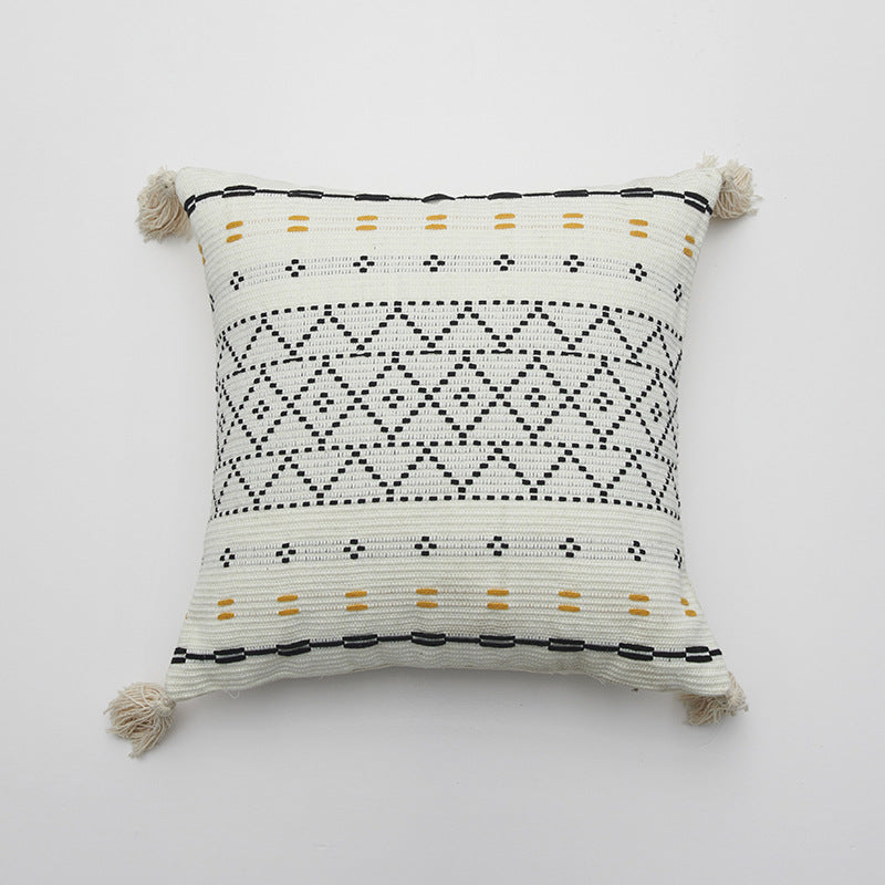 Textured Geometric Design Cushion