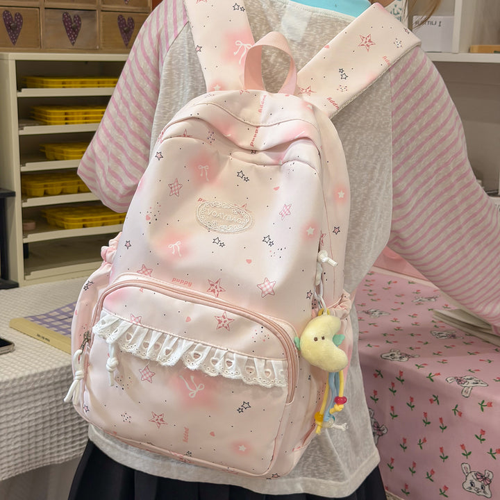 Charming Star-Embellished Casual Backpack Kalsten 1791205440