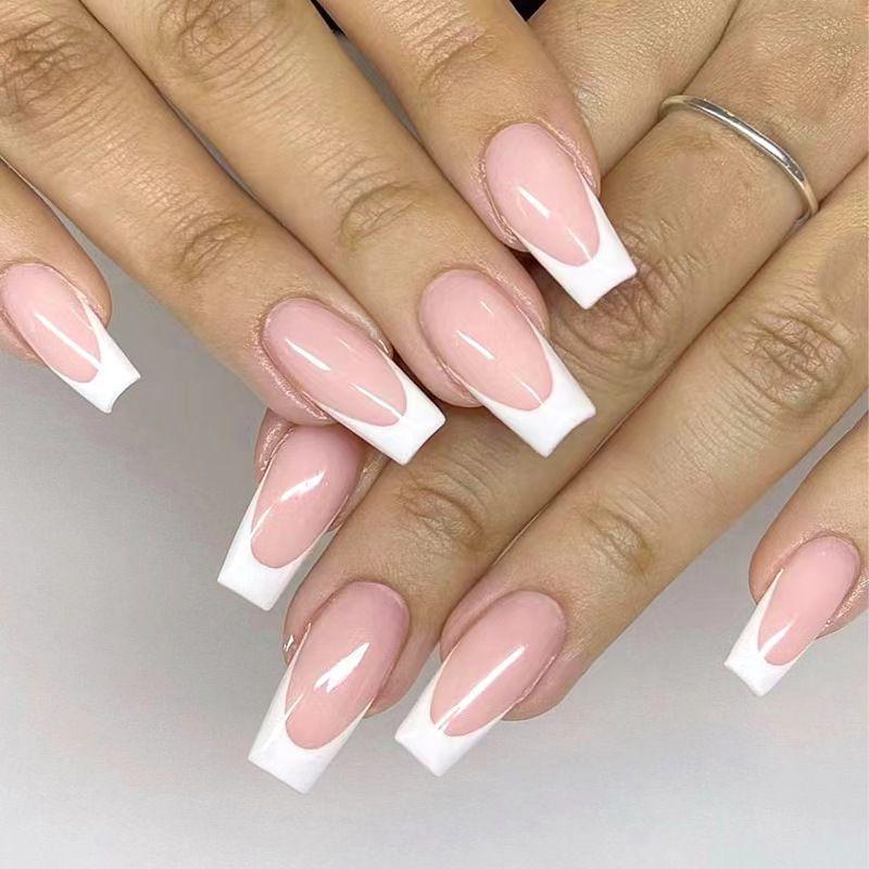 Elegant French Tip Nail Art Enhancements Kalsten