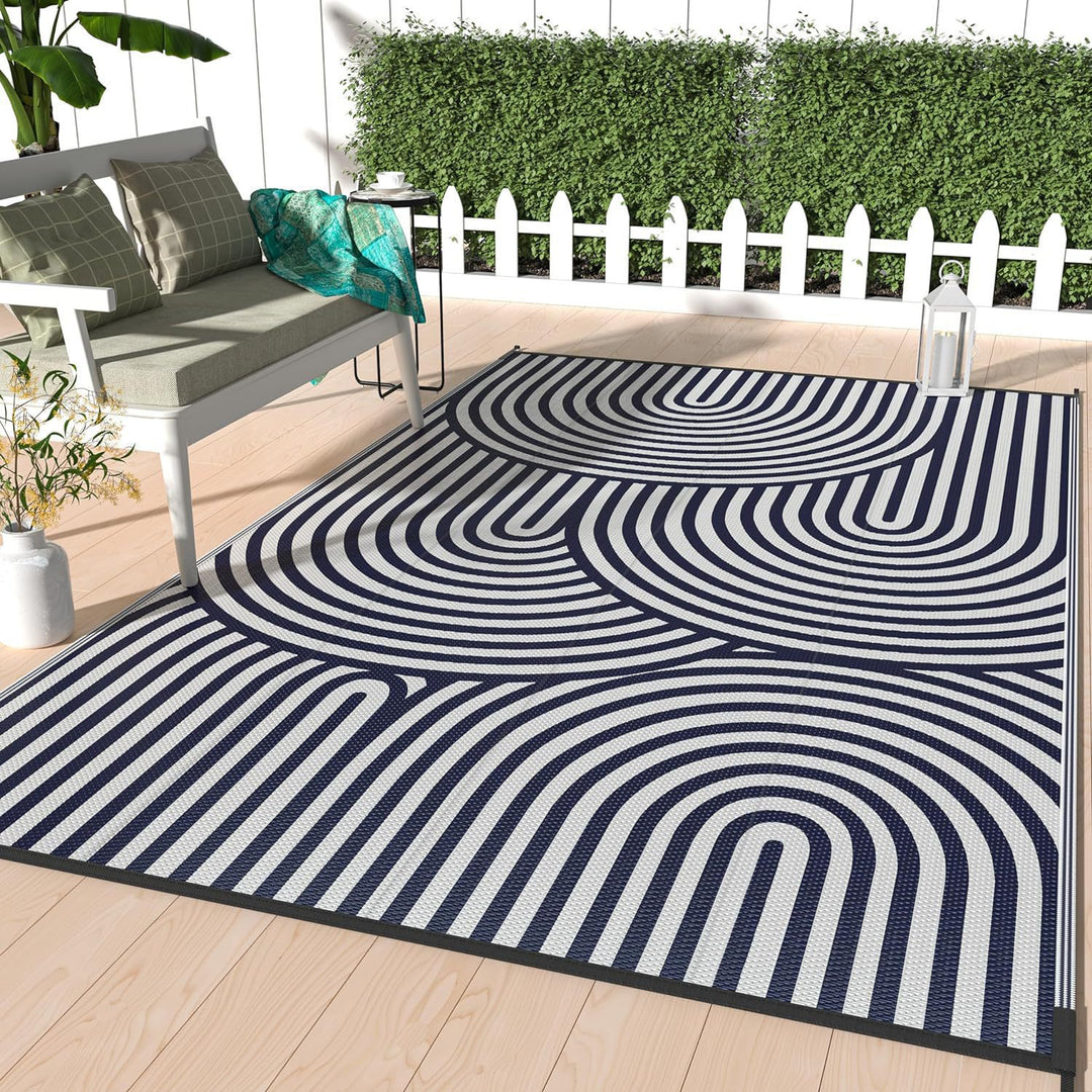 Geometric Patterned Outdoor Area Mat