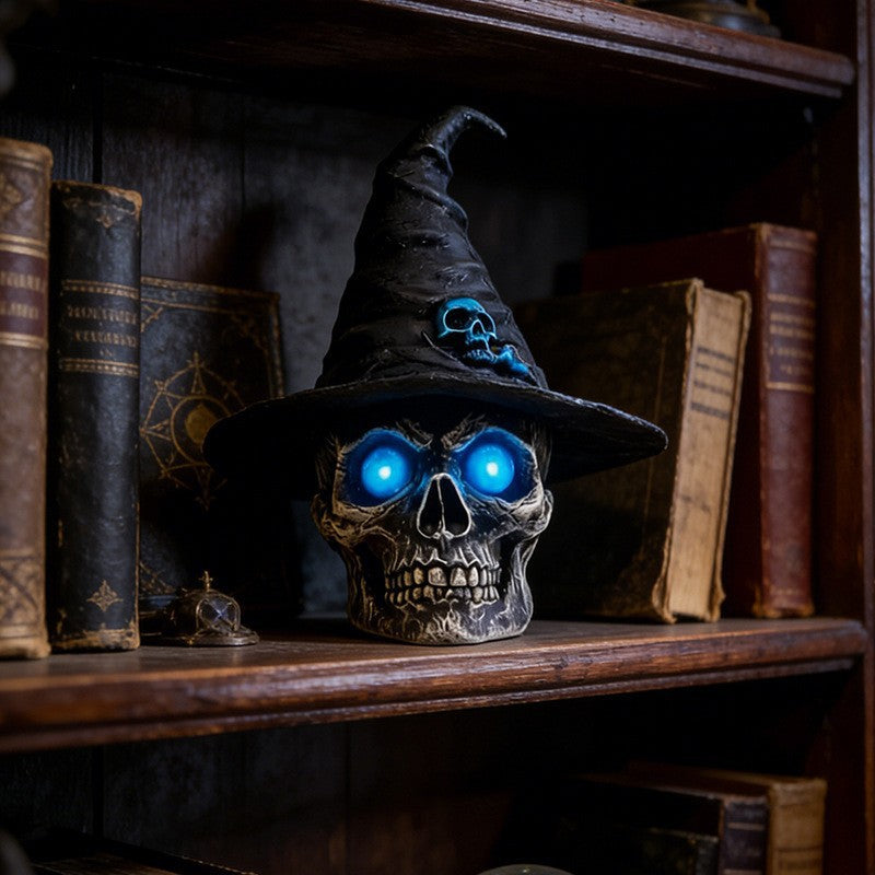 Decorative skull with witch hat Kalsten