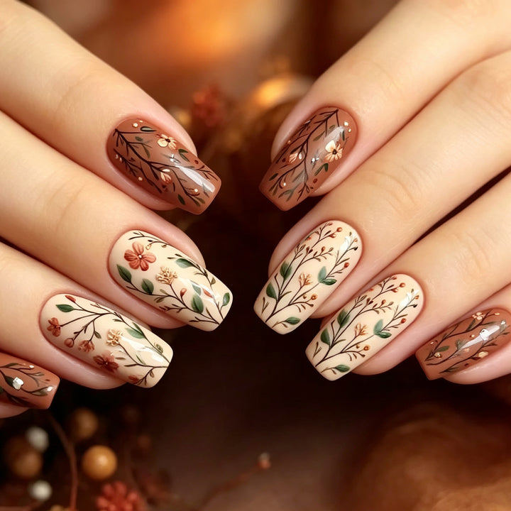 Floral-Inspired Gel Nail Art Kalsten