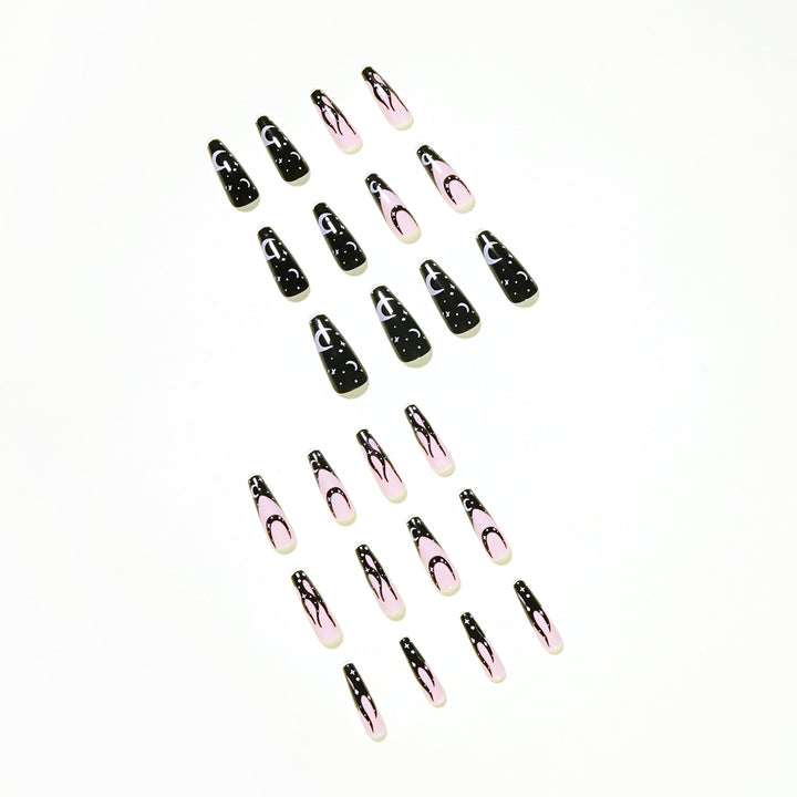 Artistic Nail Extensions with Creative Design and Glittering Accents Kalsten