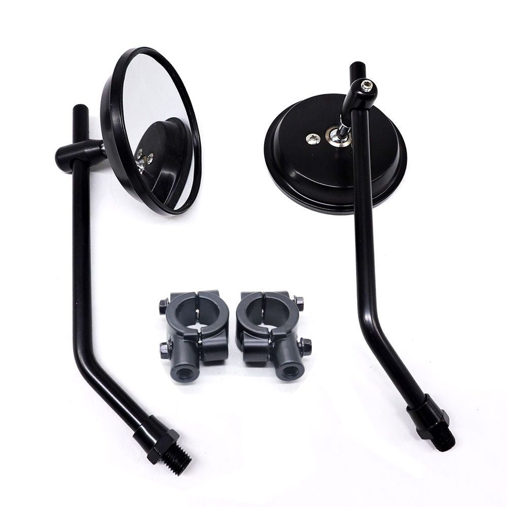adjustable chrome motorcycle handlebar rearview mirrors with universal clamp mounts Kalsten