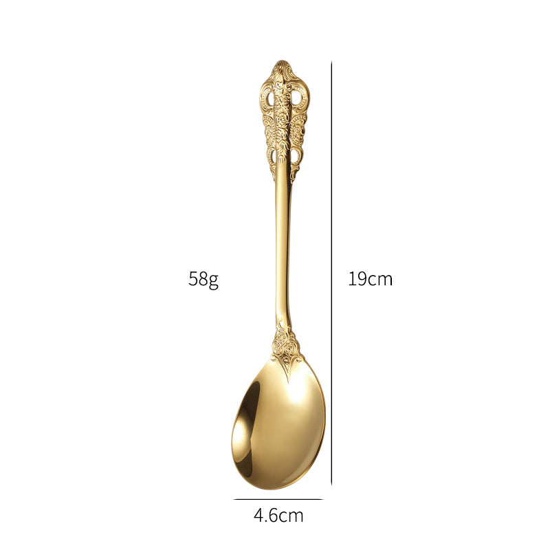 Elegant fish fork with artistic handle design Kalsten