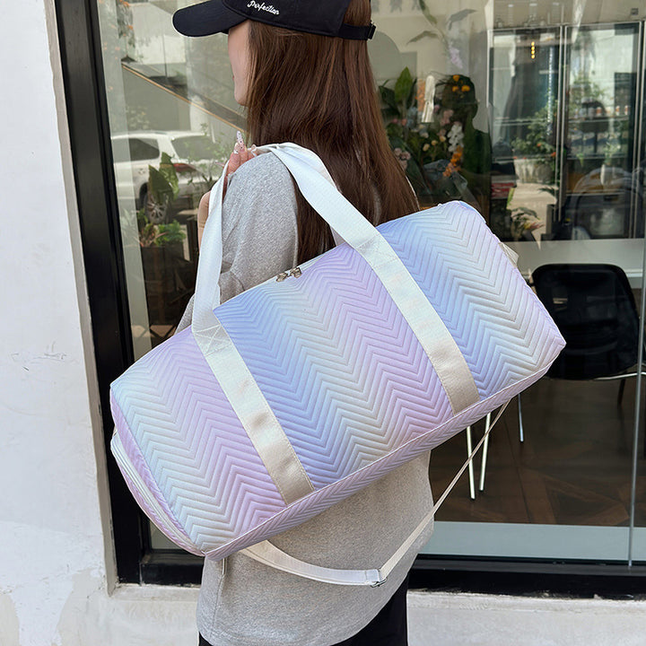 Chevron Quilted Travel Duffle Bag Kalsten