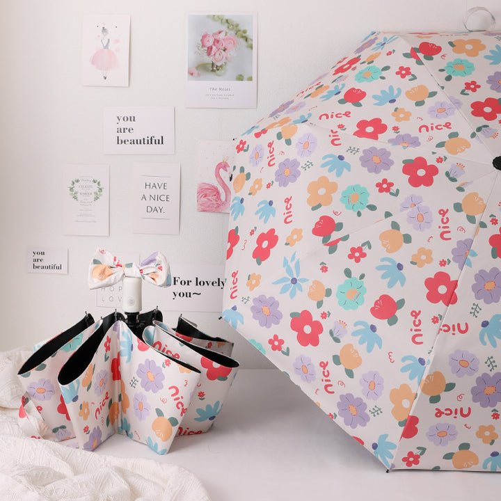 Ladies Rainbow Colored Folding Umbrellas Kalsten