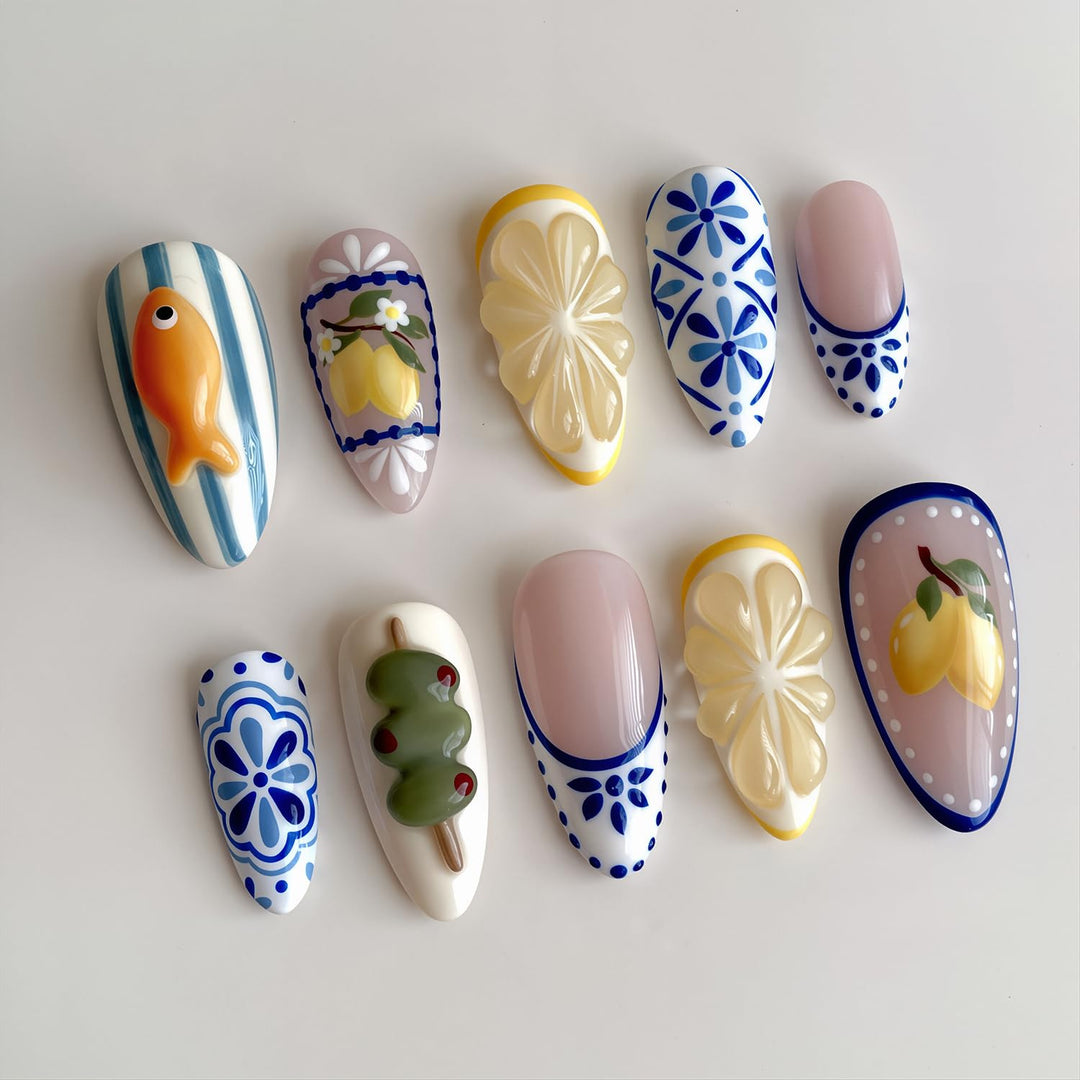 Artistic Themed Press-On Nail Set Kalsten