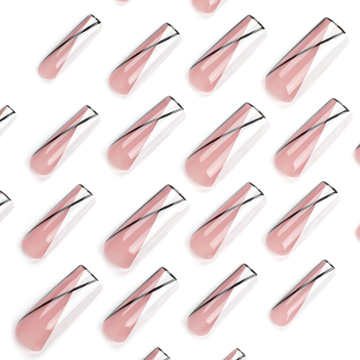 Artful Nail Extensions in Geometric Style Kalsten
