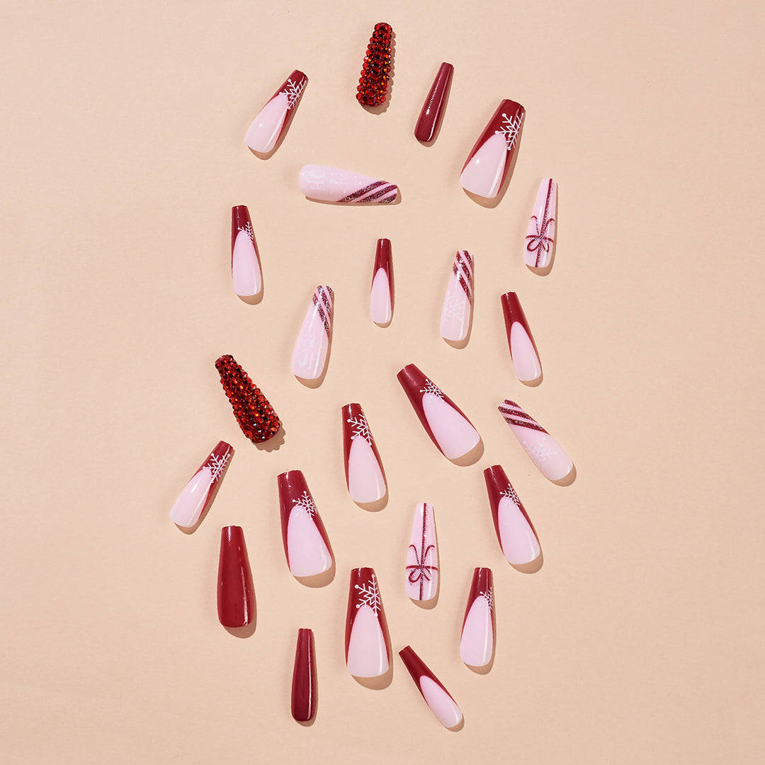 Elegant Stiletto Press-On Nail Set with Unique Design Kalsten