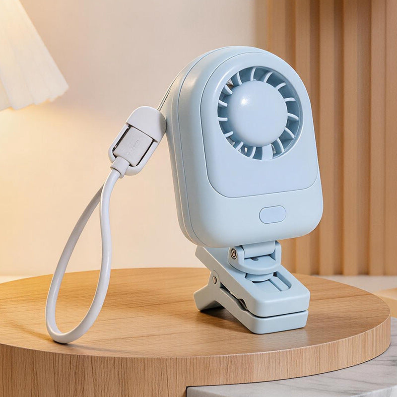 Women's Portable Clip Fan with USB Charging Option and Outstanding Flexibility Kalsten