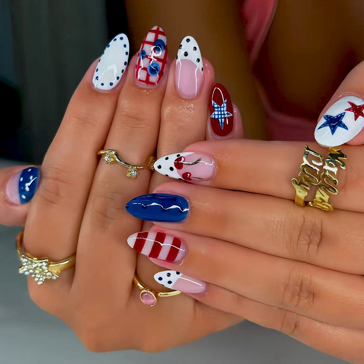 Artificial nails with unique graphic designs Kalsten
