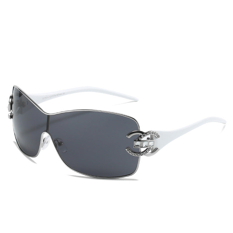 Fashionable Oversized Shield Sunglasses Kalsten