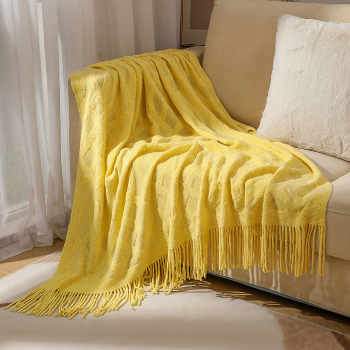 Cozy Knitted Throw Blanket