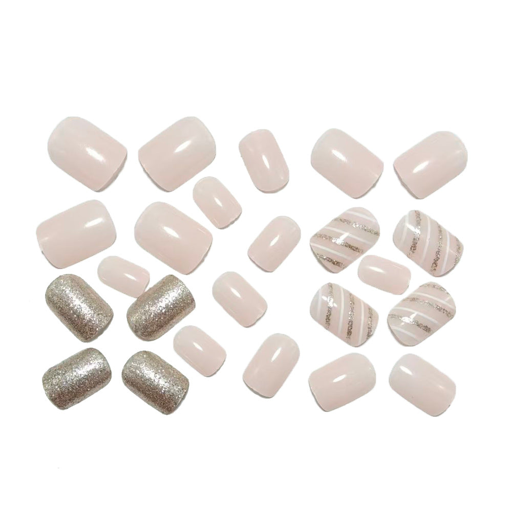 Glamorous artificial nails with glitter and ombre Kalsten