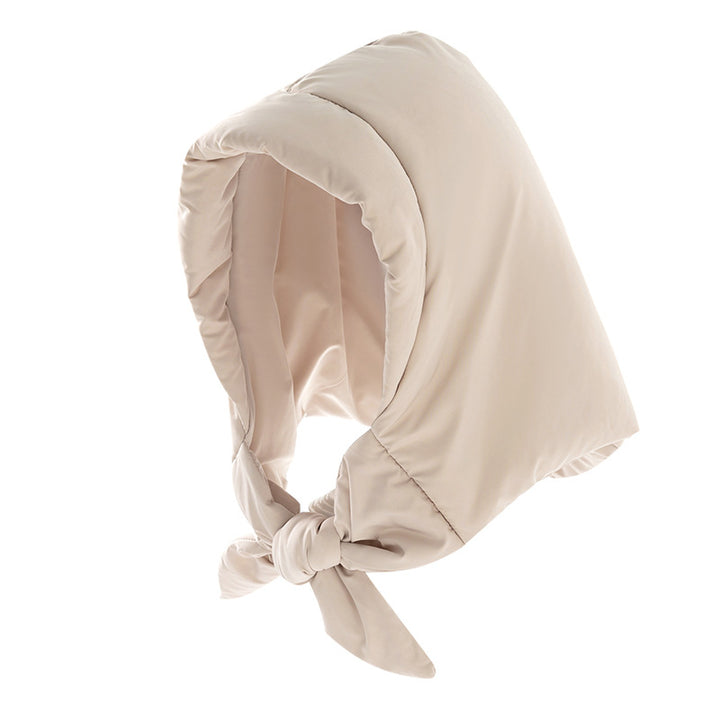 Padded Quilted Insulated Tie-Back Hooded Headscarf Kalsten