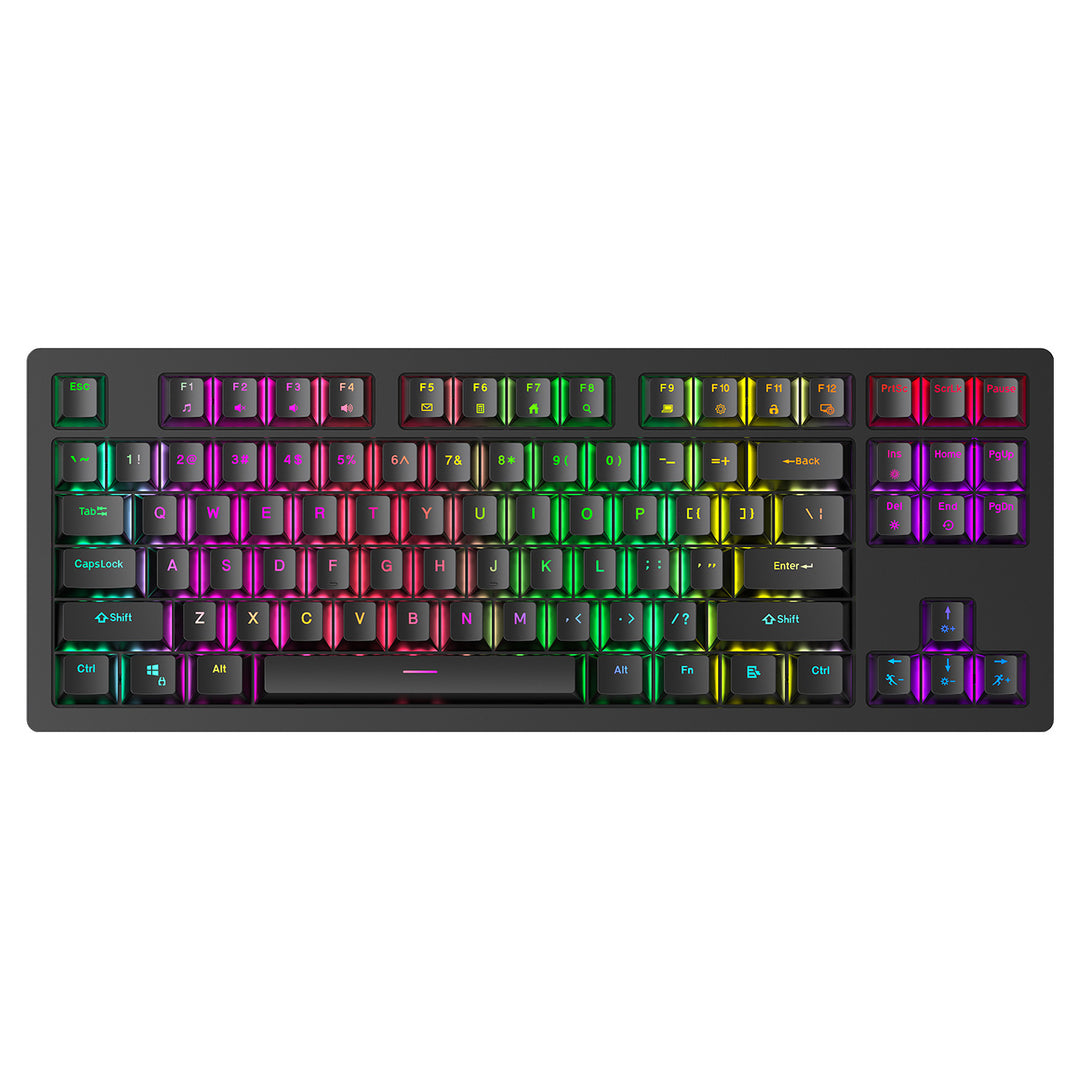Rgb Gaming Keyboard with Mechanical Keys and Customizable Backlighting Kalsten