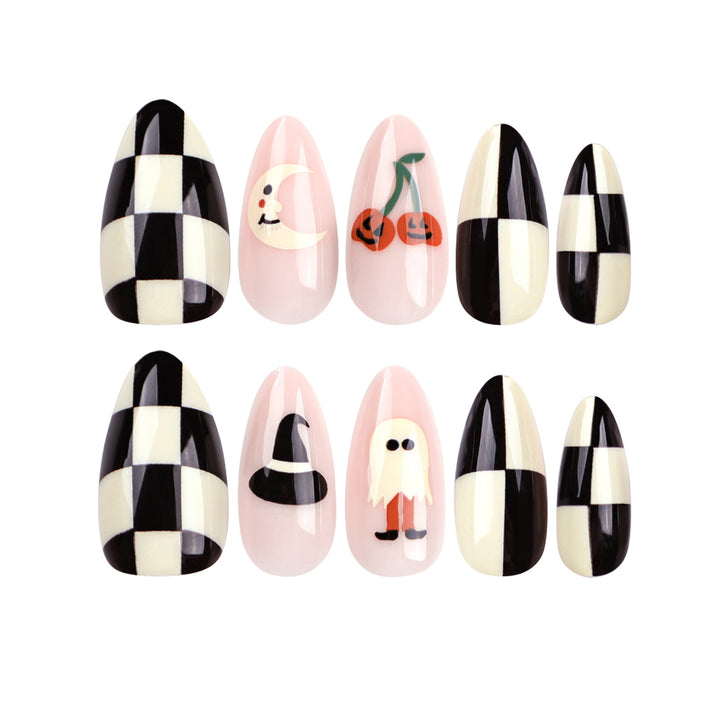 Artificial nail art in Halloween design Kalsten