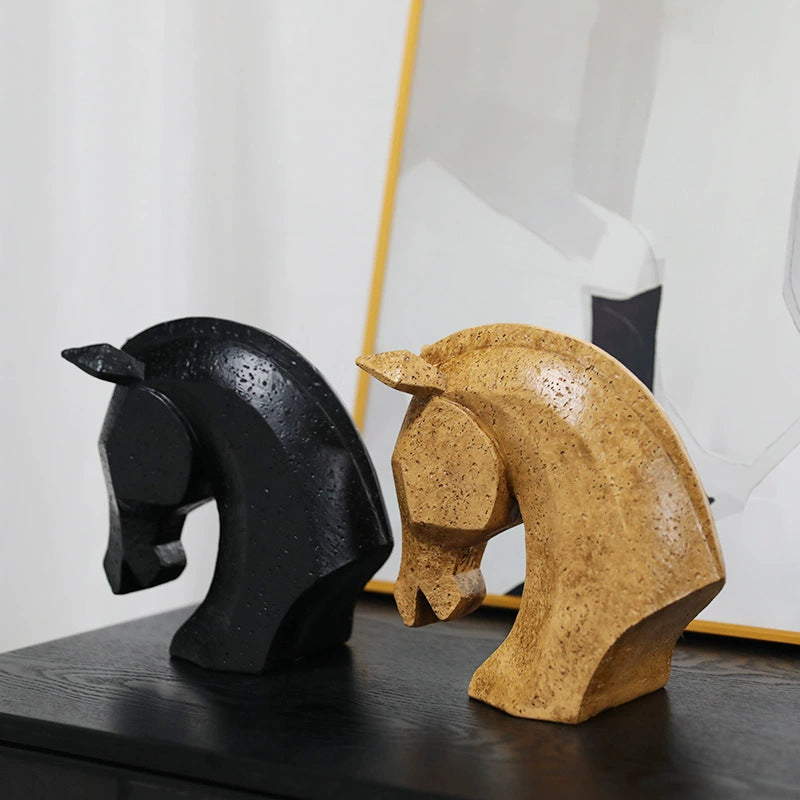 Abstract Horse Head Sculpture