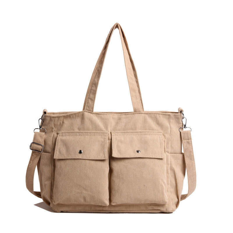 WoSpacious Corduroy Utility Tote Bag Kalsten